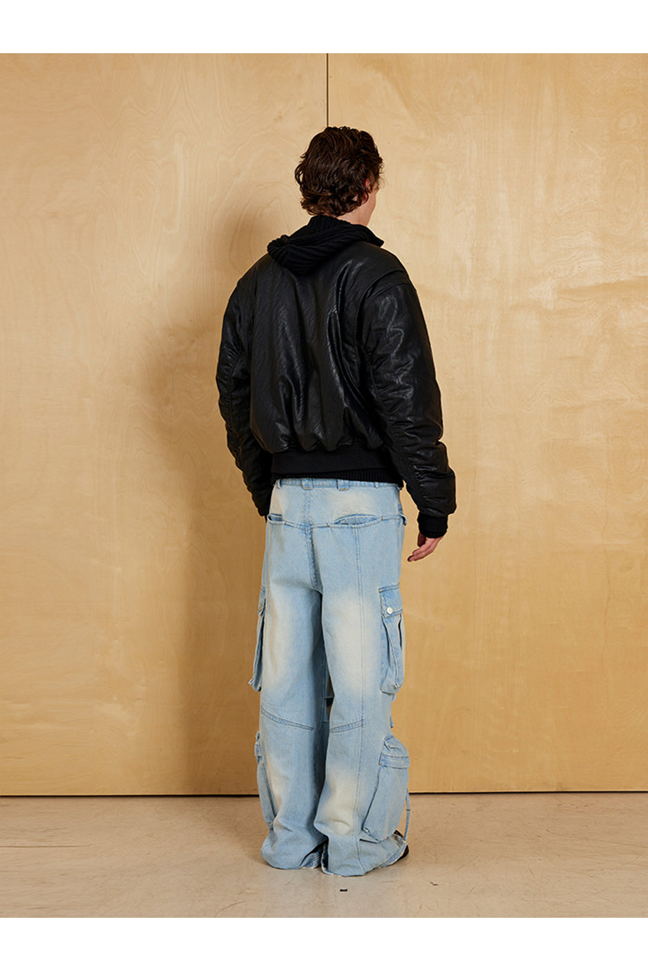 Washed multi-pocket jeans