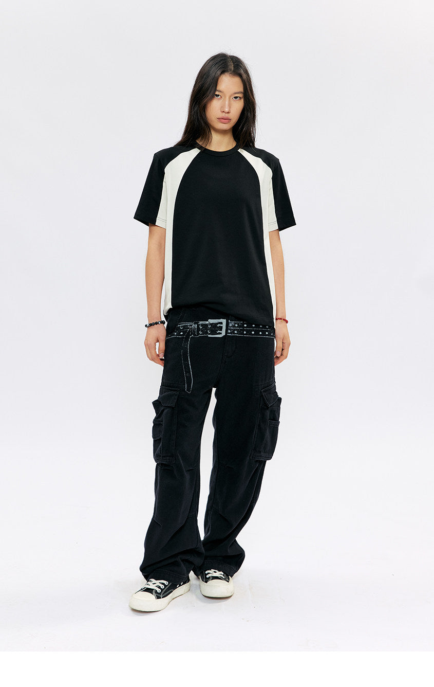 Patchwork Color-Blocking Quick-Dry T-Shirt