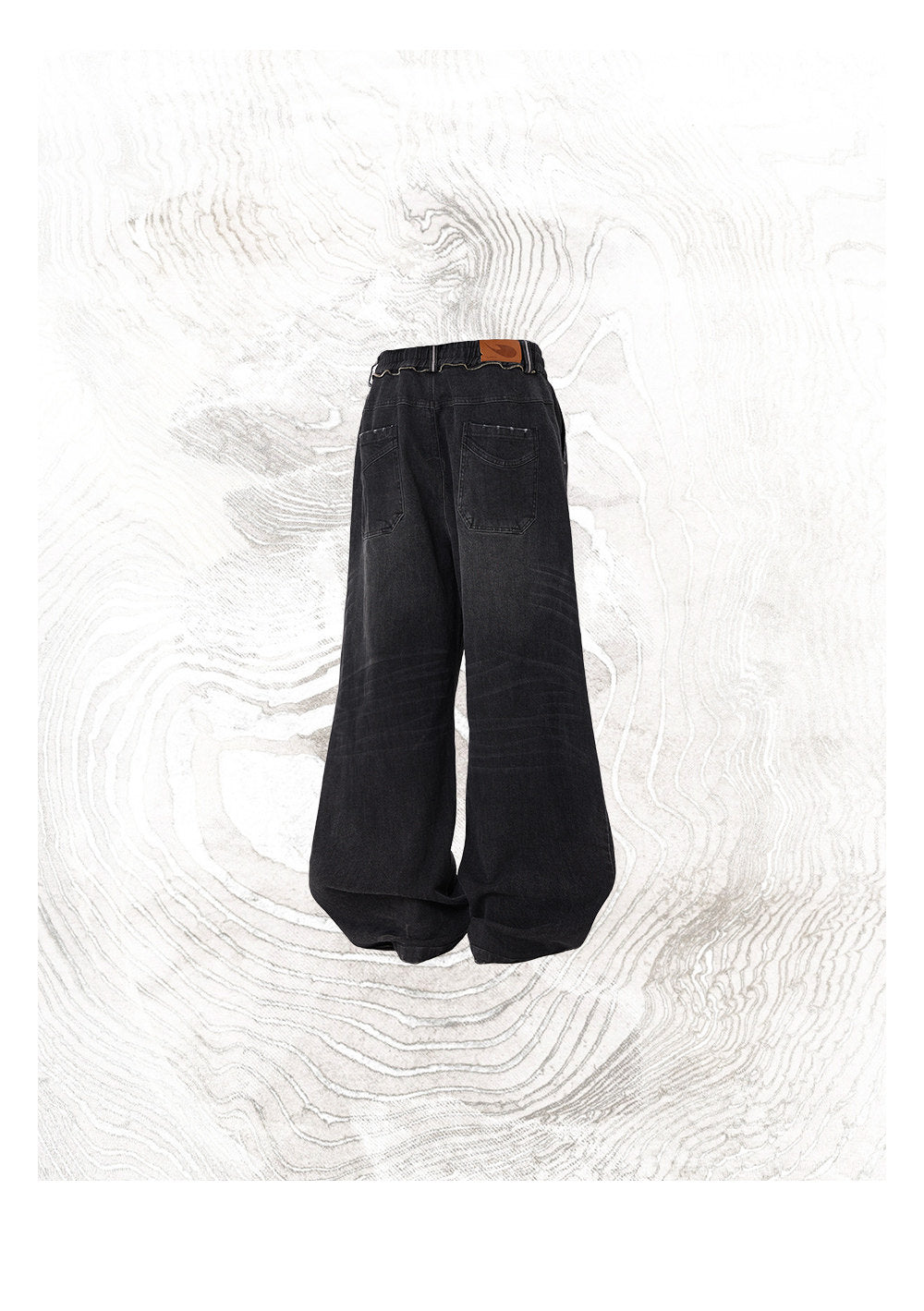 Vintage-Style Washed Wide-Leg Jeans