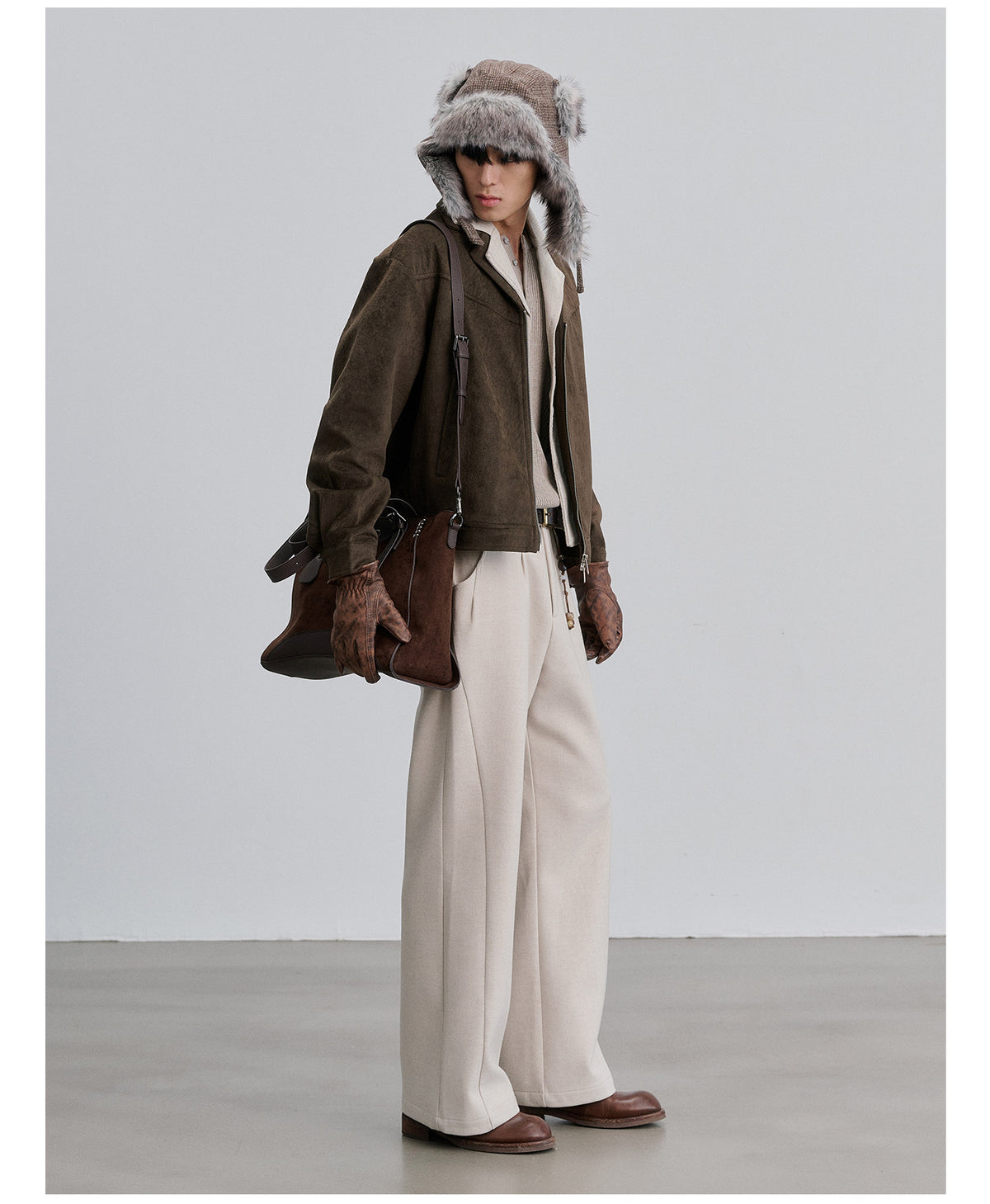Straight-Waist Casual Pants