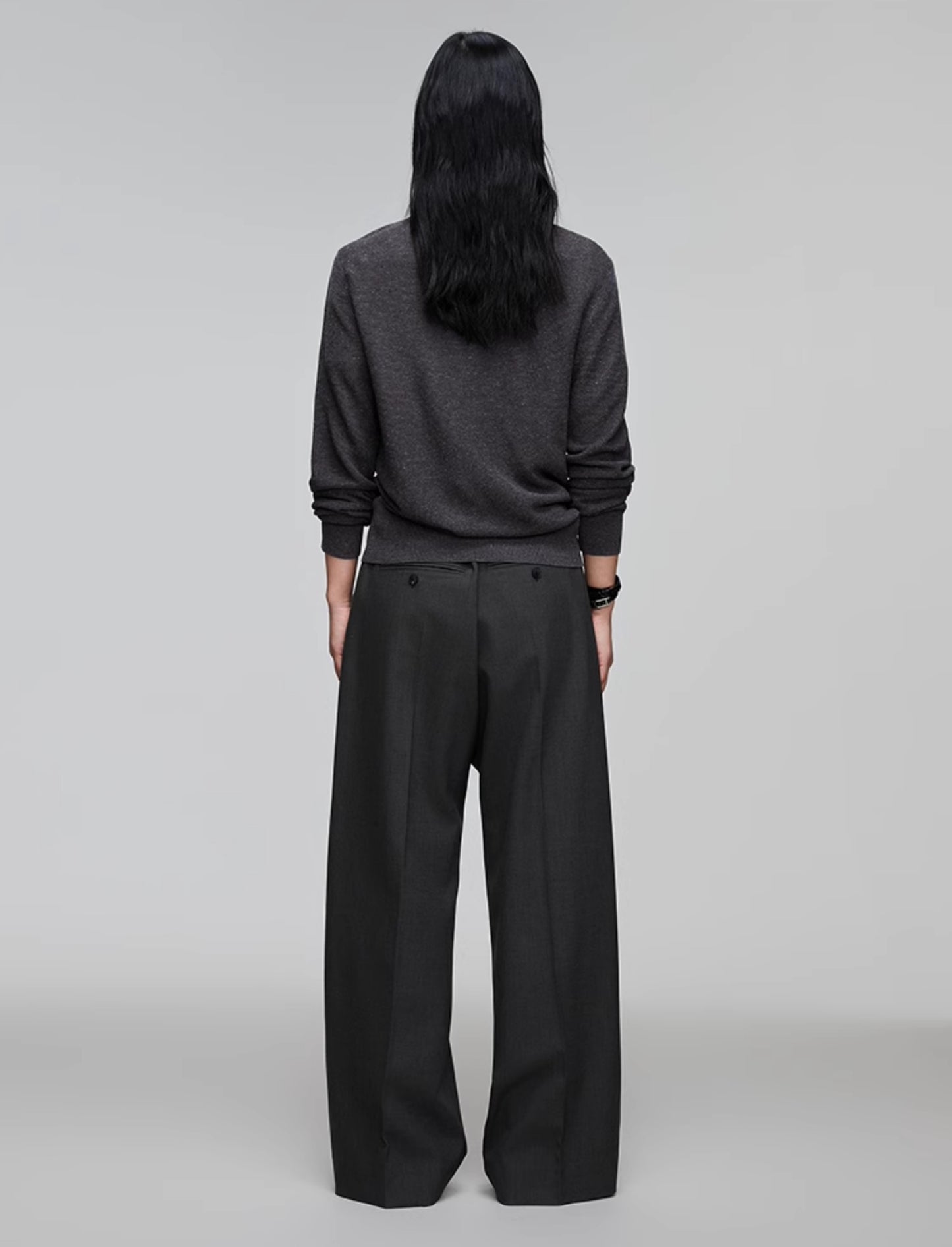 Elastic Waist Casual Straight Pants