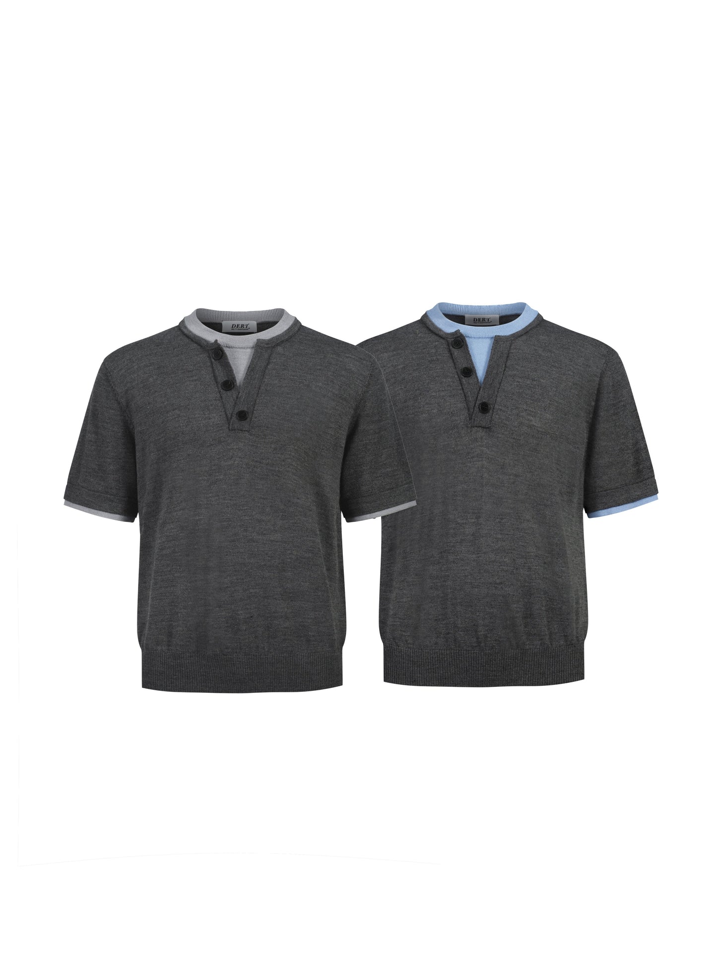 Faux Two-Piece Knit Shirt