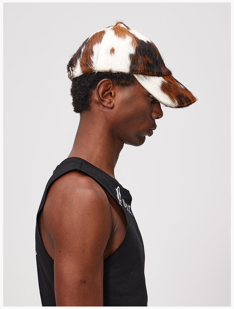 Genuine Leather and Fur Cap