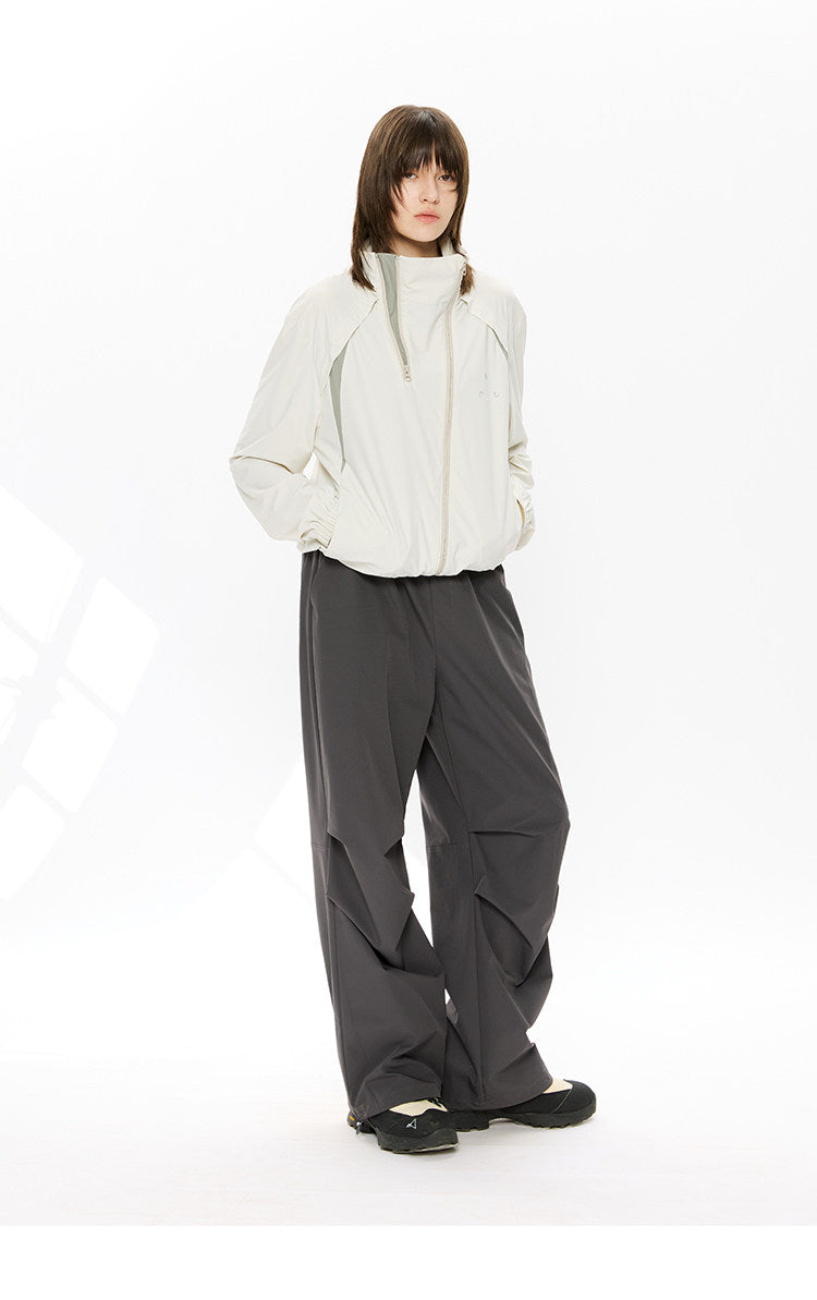 Zip-front Sports Casual Pants