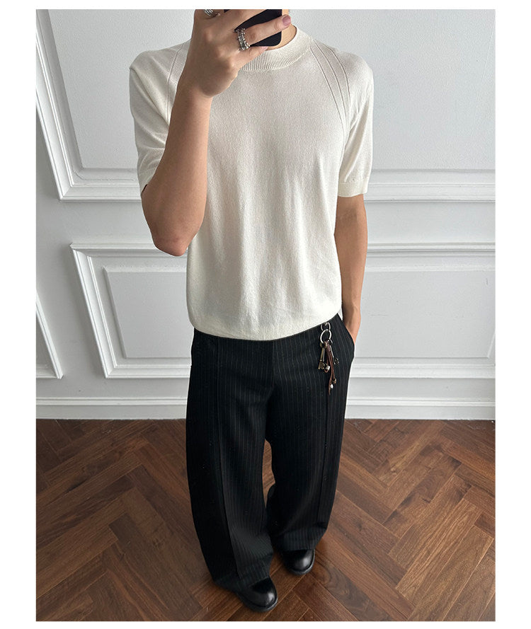 Three-Cut-Flow Wool Knit Shirt