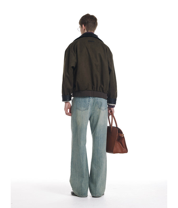 Reversible Oversized Woven Collar Jacket