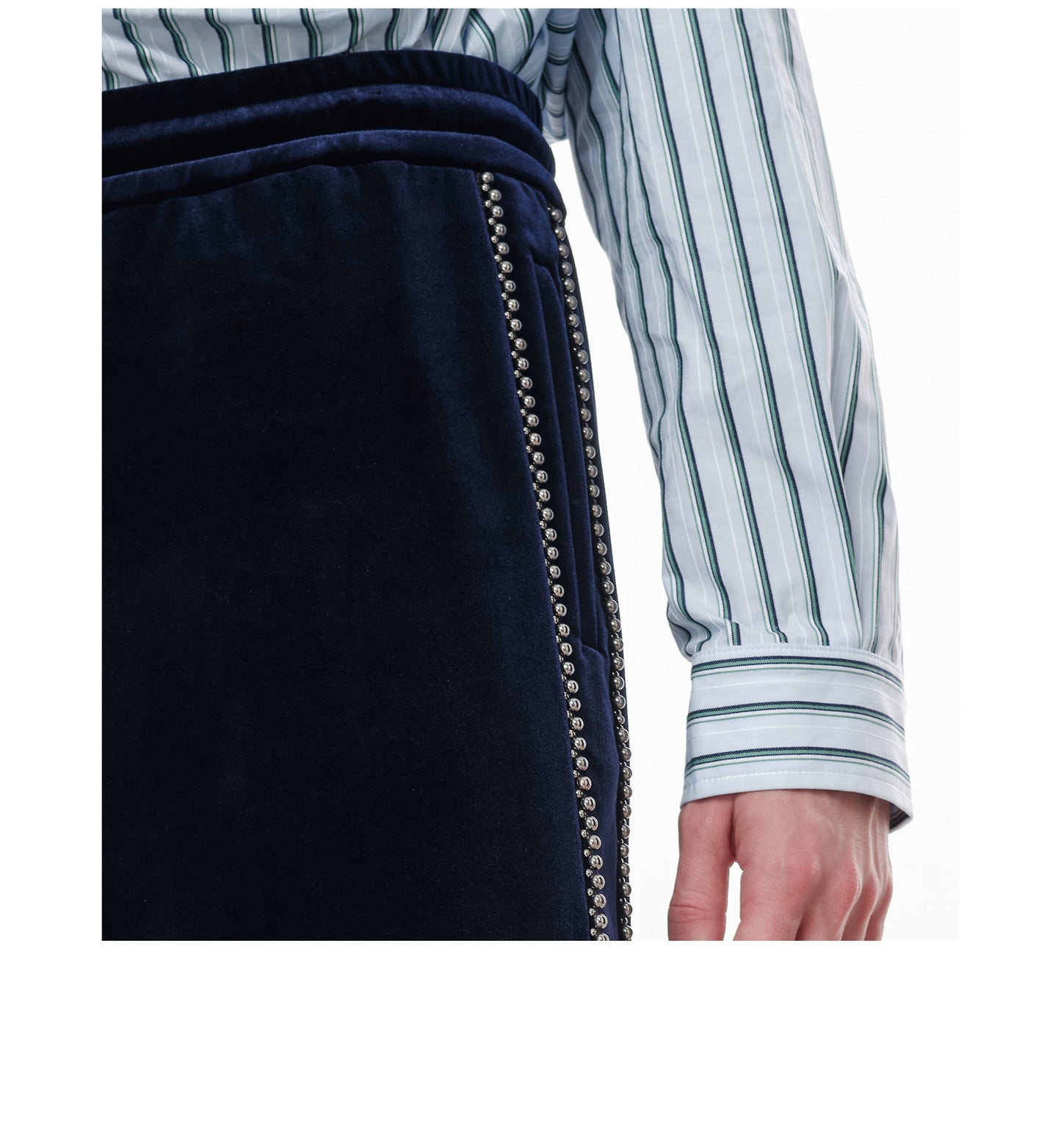 Velvet Elastic Waistband Casual Pants