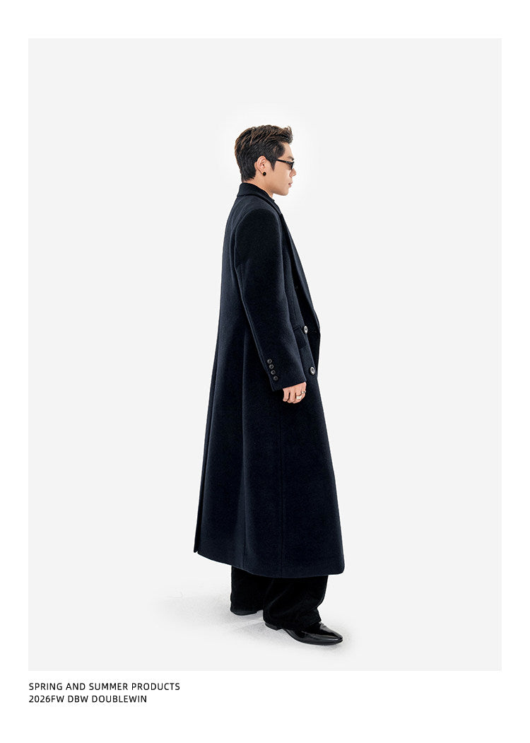 Wool-Blend Long Coat