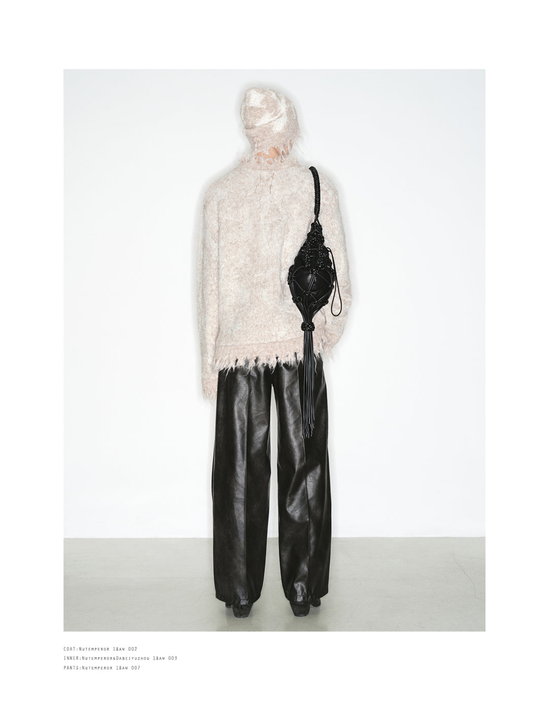 Jacquard knit long-sleeved sweater