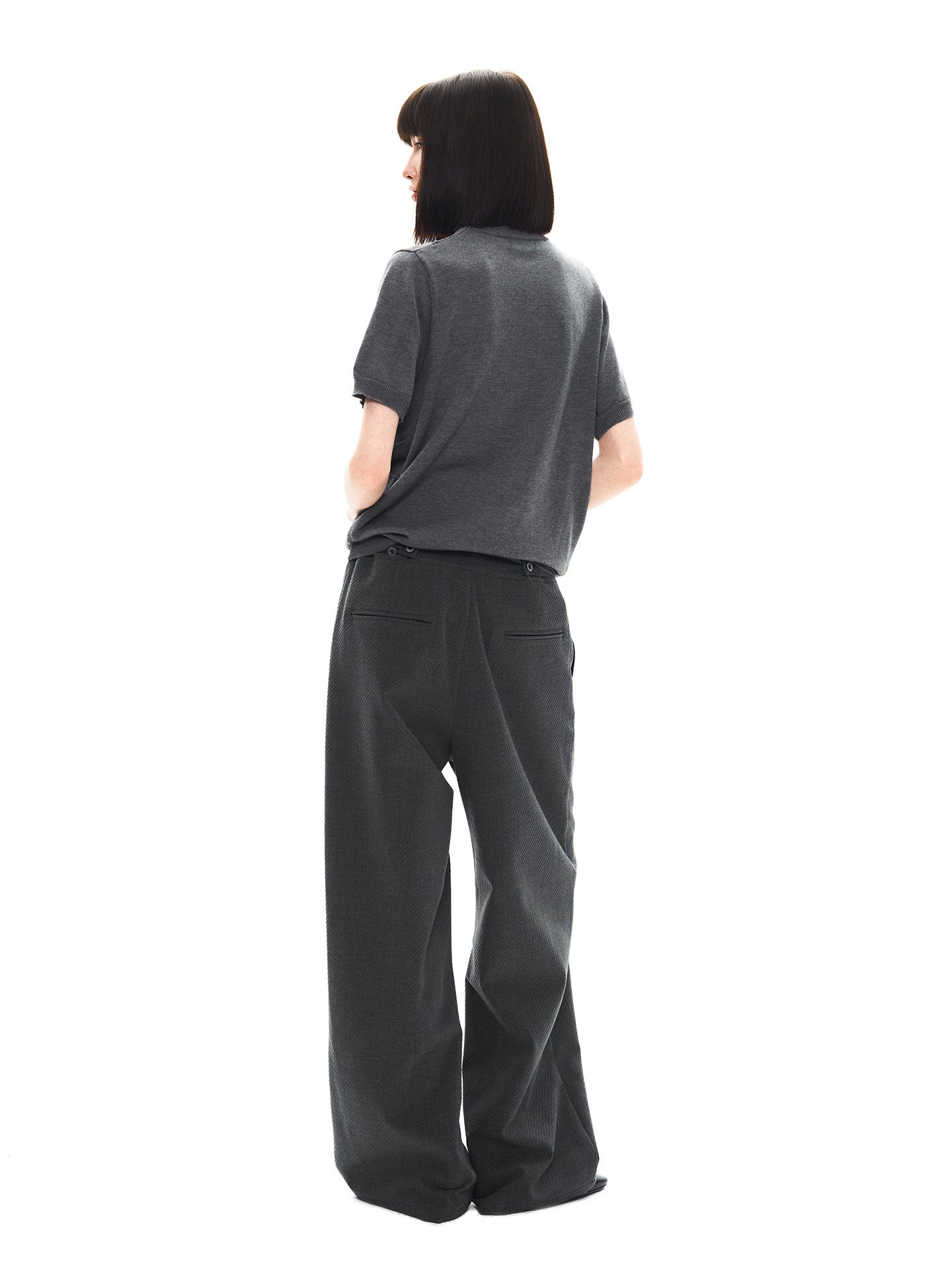Mirror Pleat Casual Pants