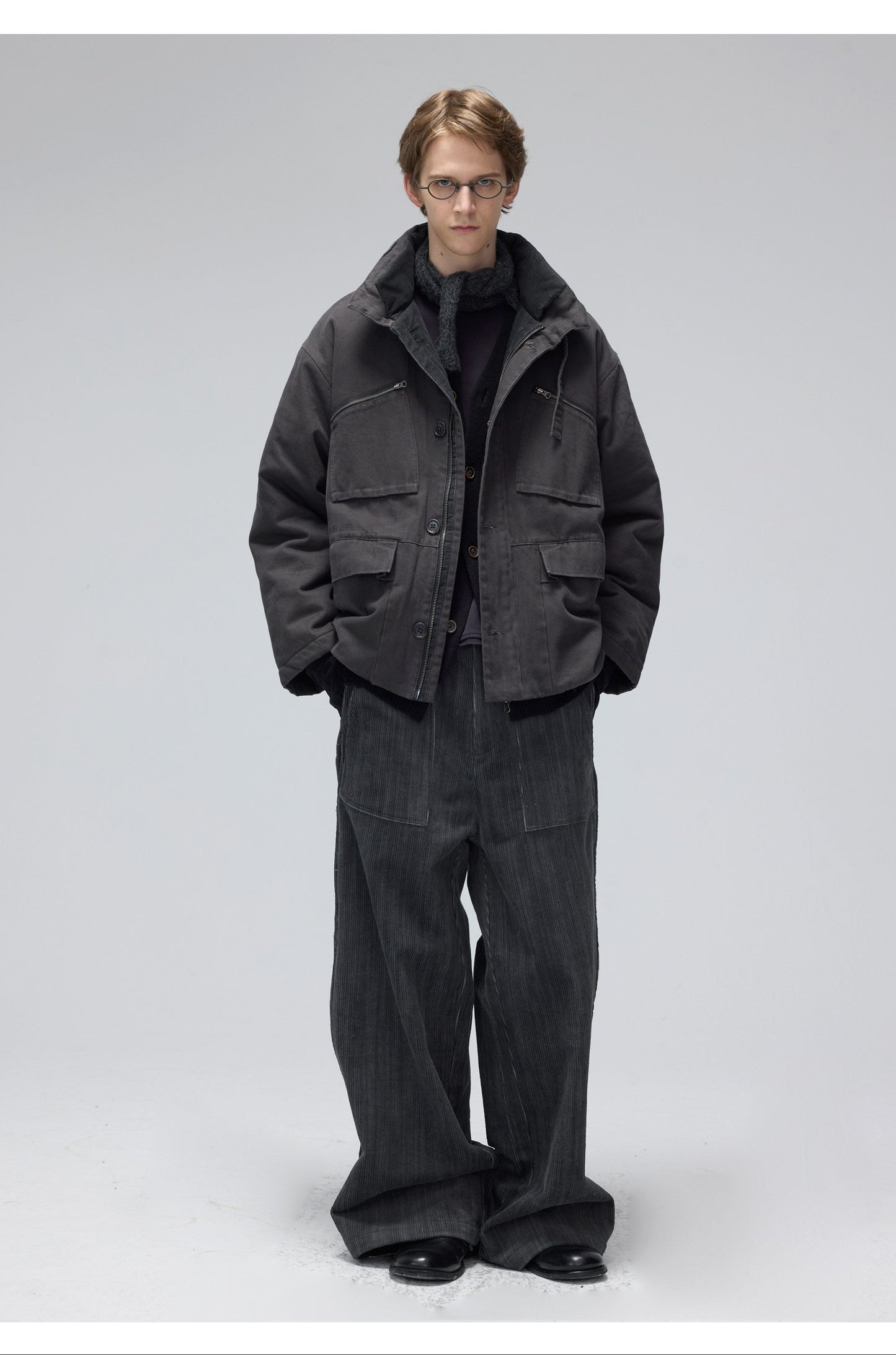 Multi-Pocket Washed Jacket