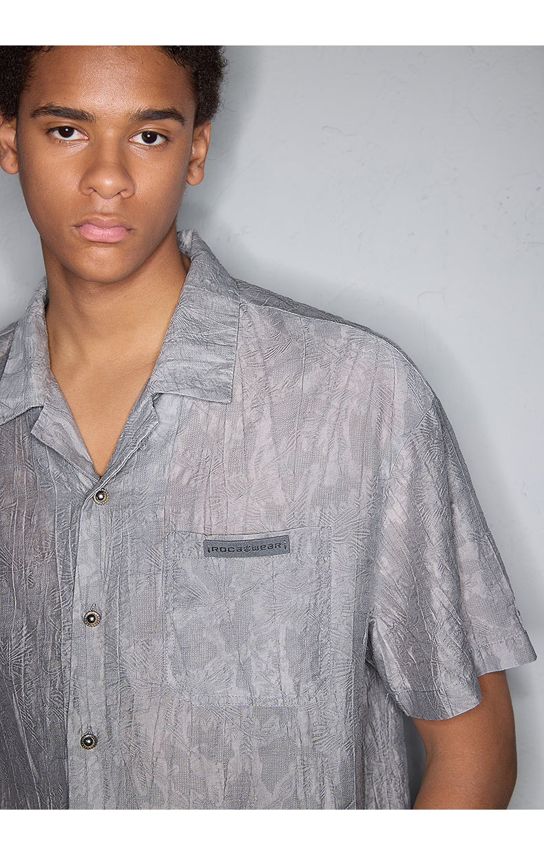 Cuban collar loose shirt