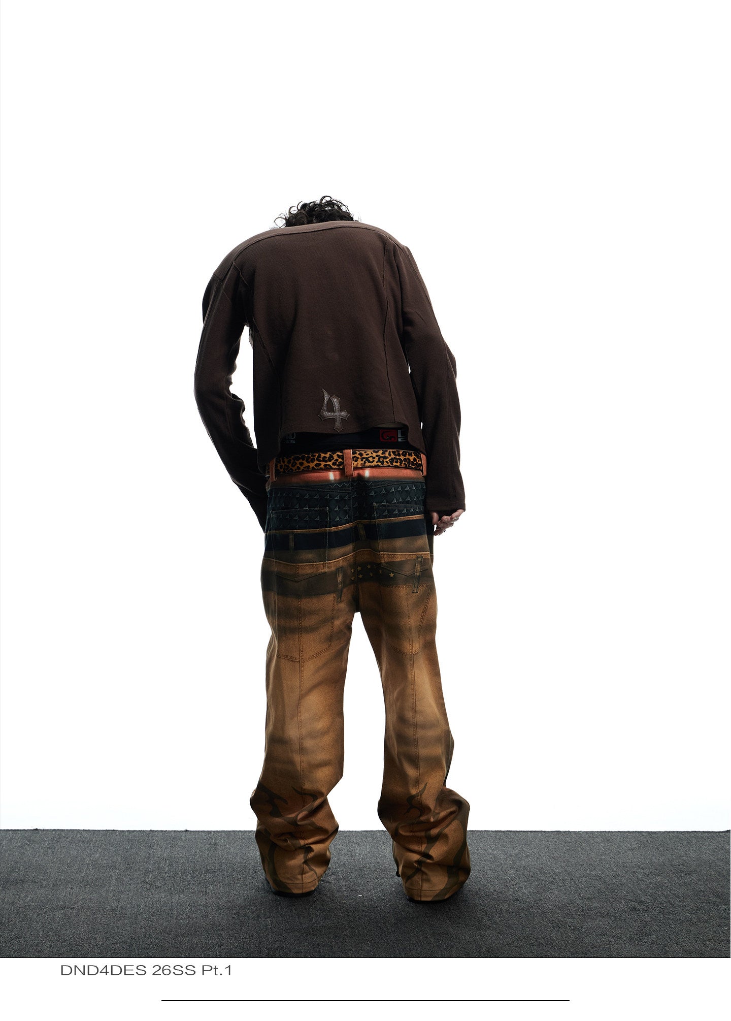 Double-Waistband Flared Jeans