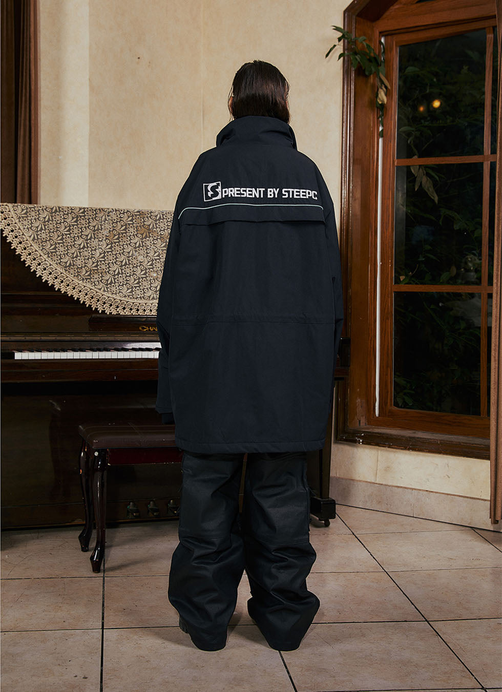 Heavyweight long cotton jacket