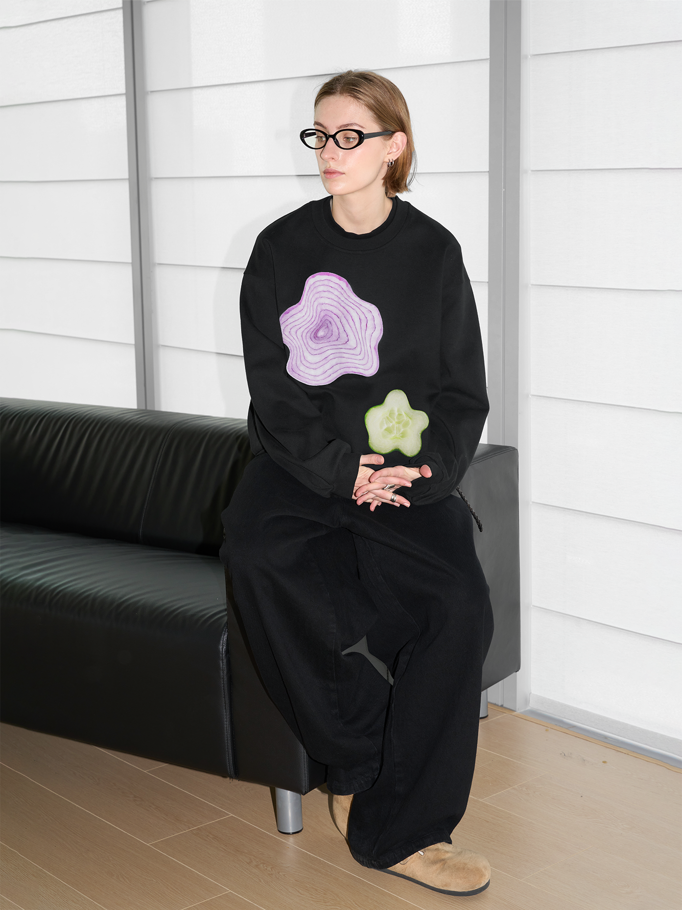 Printed Crew Neck Sweatshirt