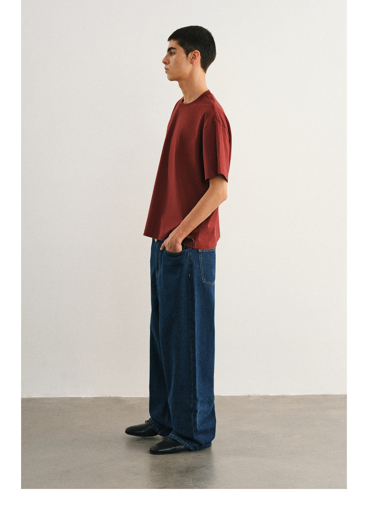 Plain raised T-shirt