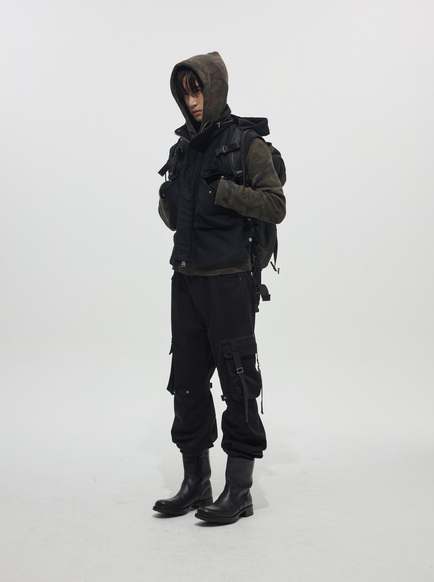Webbing-Washed Cargo Pants
