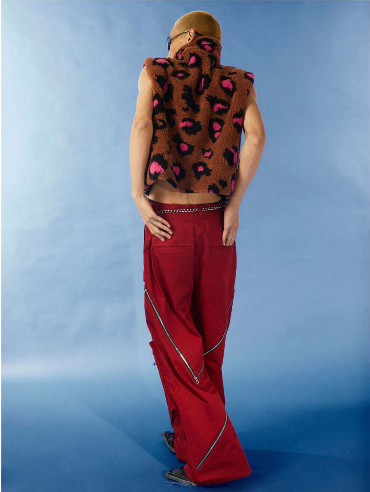 Original design sleeveless fur vest