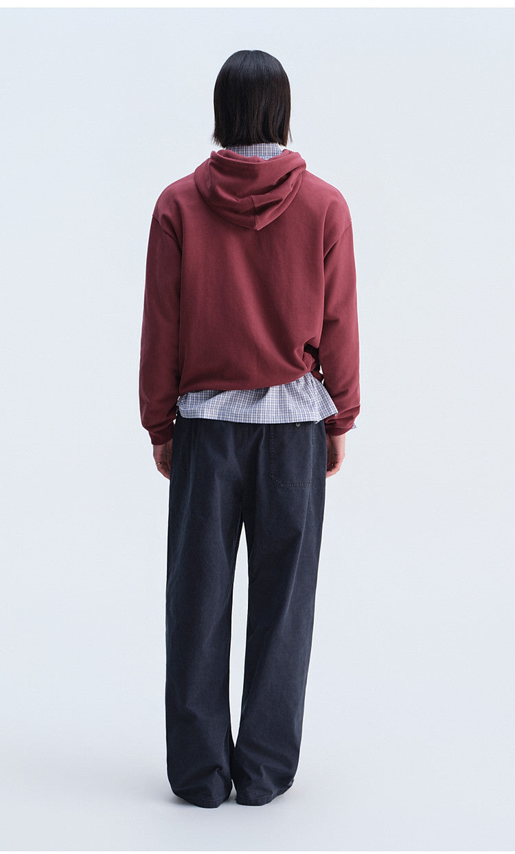 Relaxed-Fit French Workwear Casual Pants