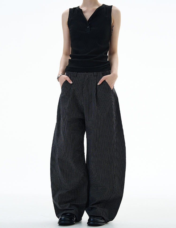 Double-Pleated Casual Pants