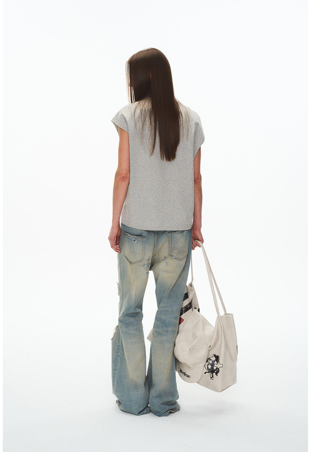 Embroidered Badge Sleeveless Shirt