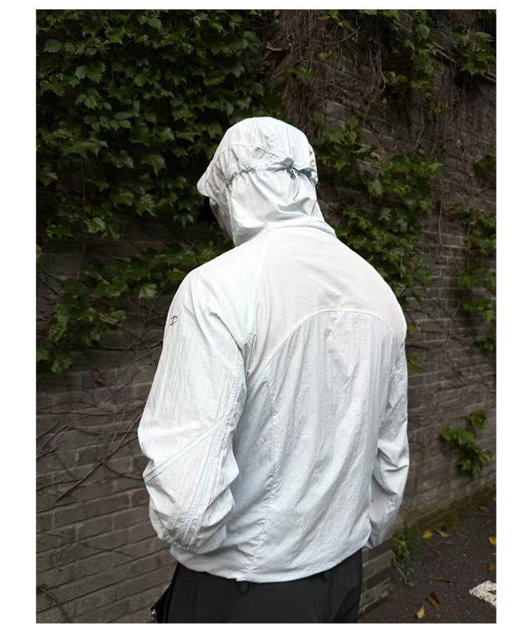 Lightweight breathable jacket with a hood