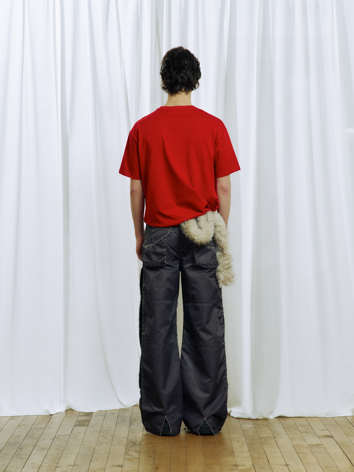 Imitation Horsehair Double Knee Casual Pants