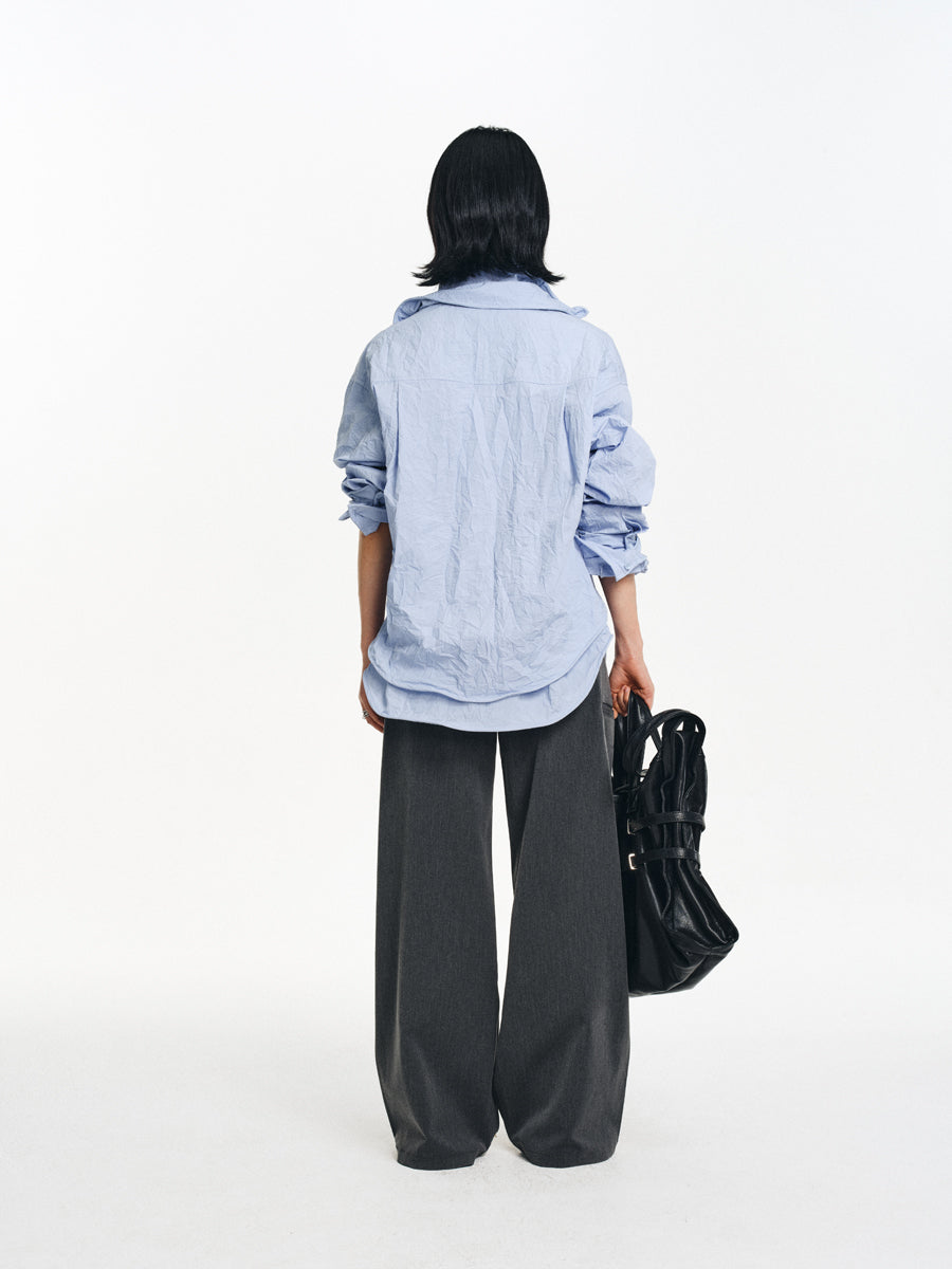 Drop Shoulder Textured Shirt