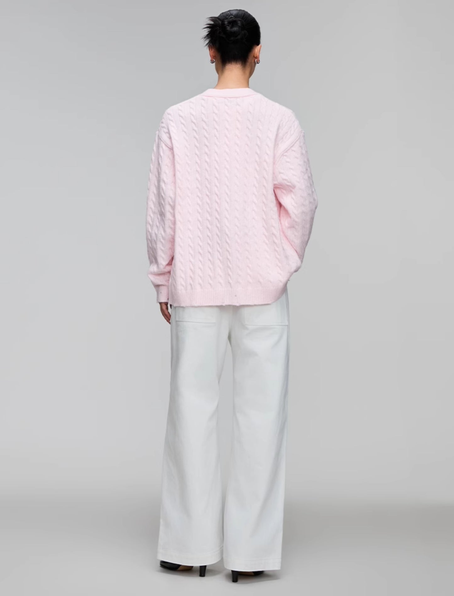 Elastic Waist Wide Leg Casual Pants