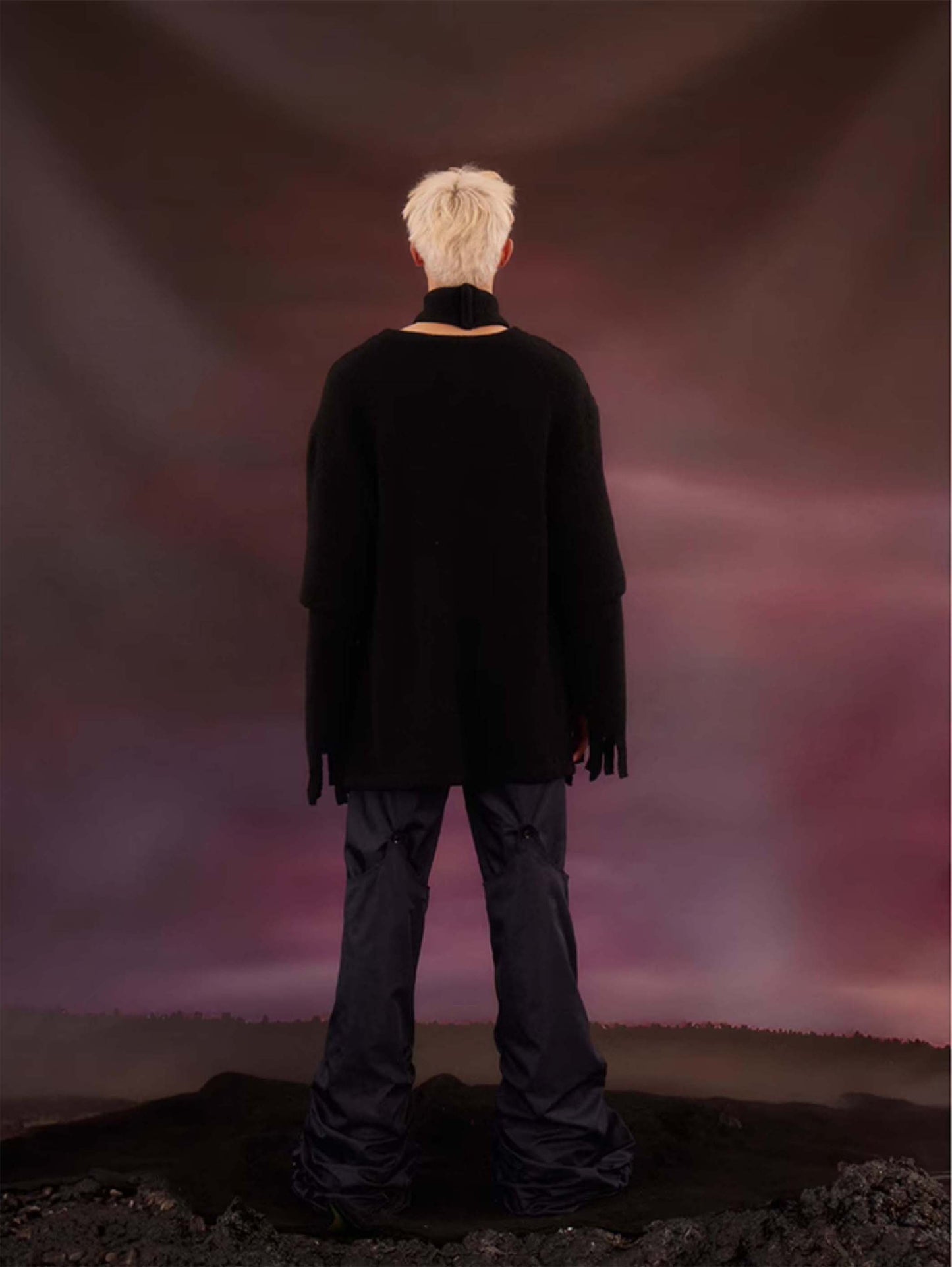 Unisex Raw Edge Damaged Sweater