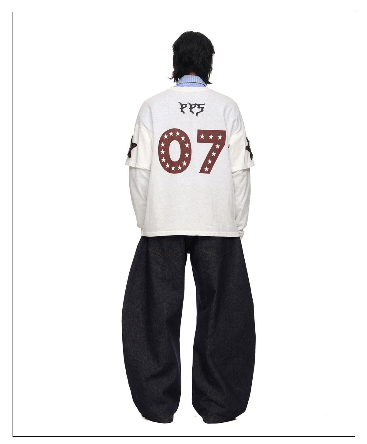 Quick-drying faux two-piece T-shirt