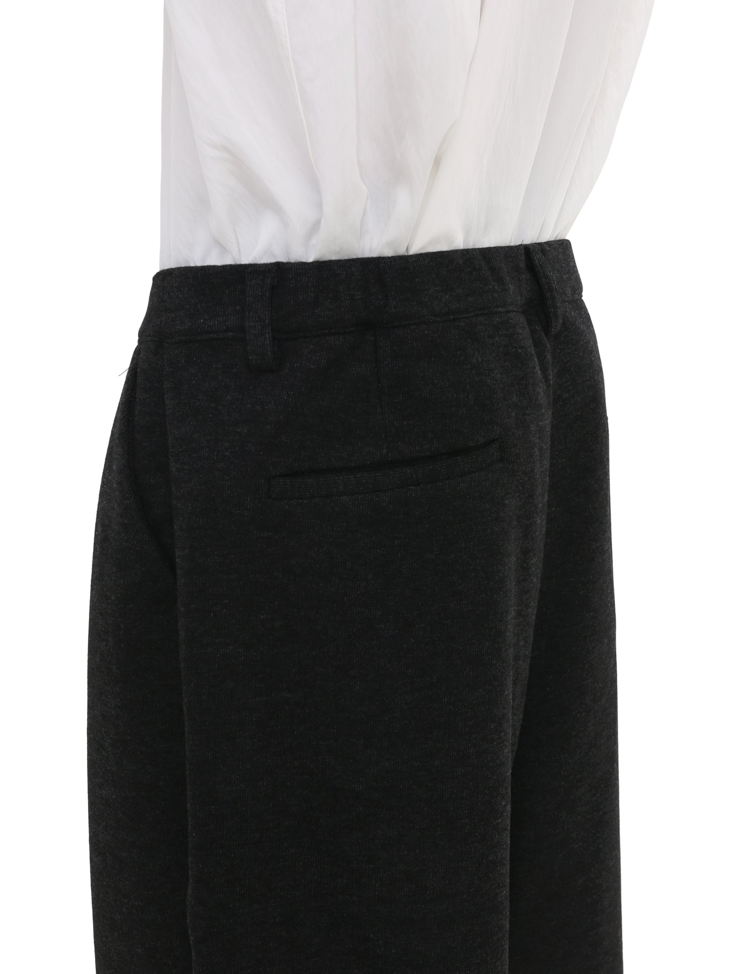 Elastic Waist Wide Leg Casual Pants