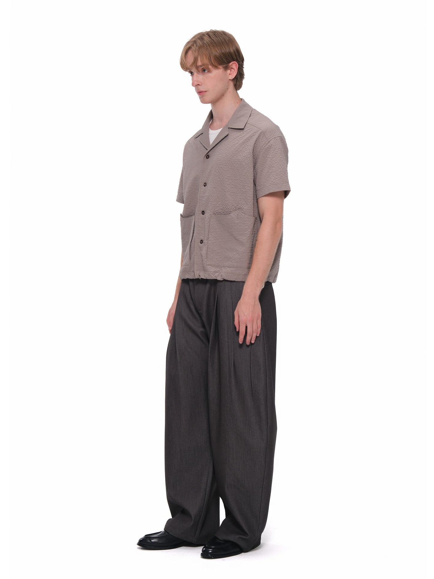 Scimitar double pleated casual pants