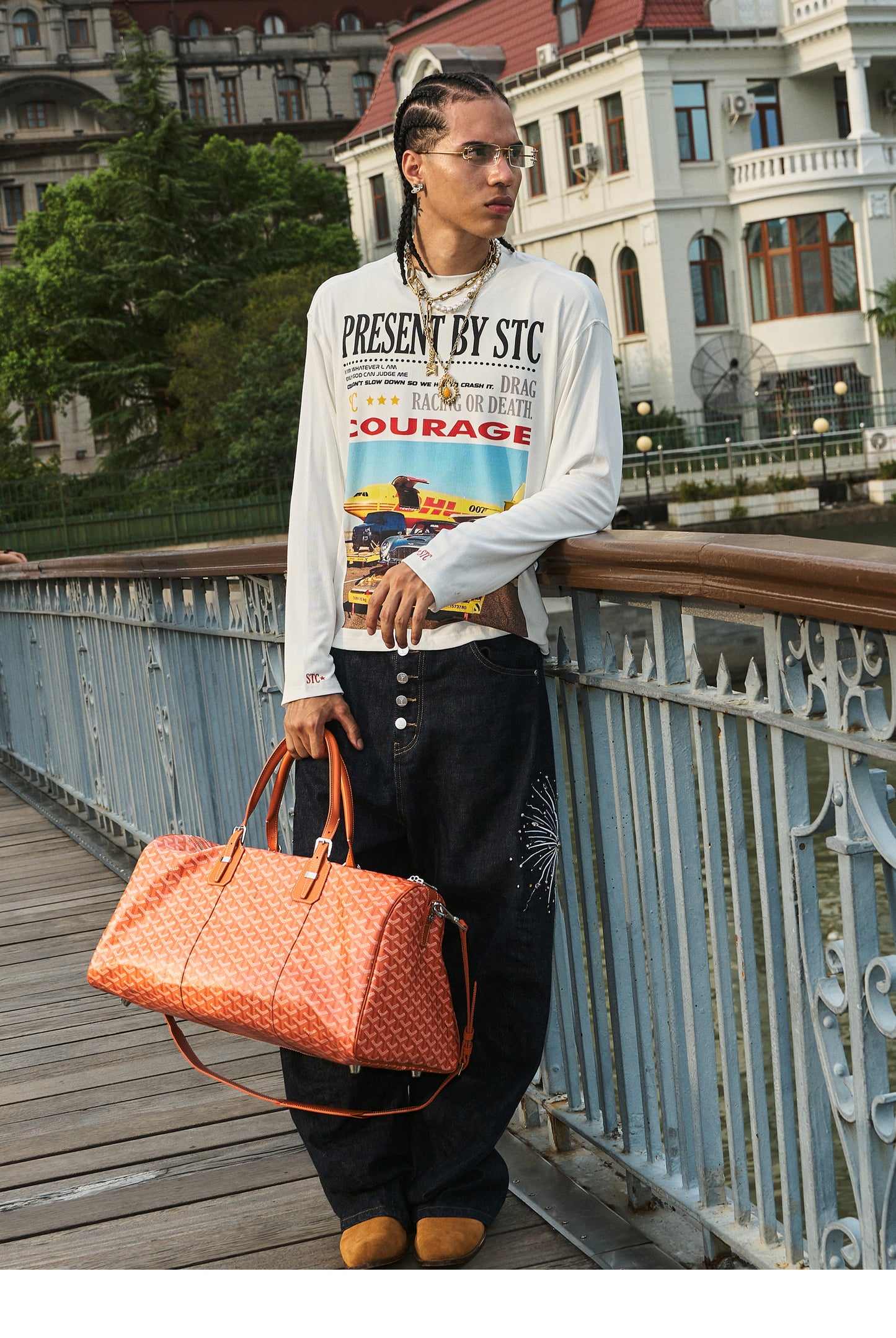 Loose Round Neck Print T-Shirt