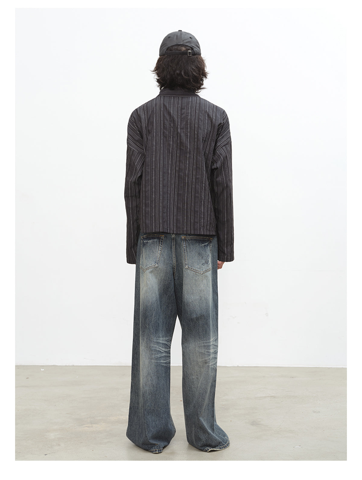 Distressed Cap with Embroidery