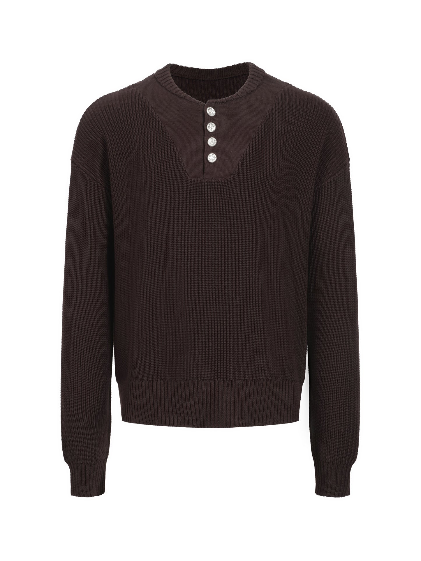 Long-fiber cotton knit sweater