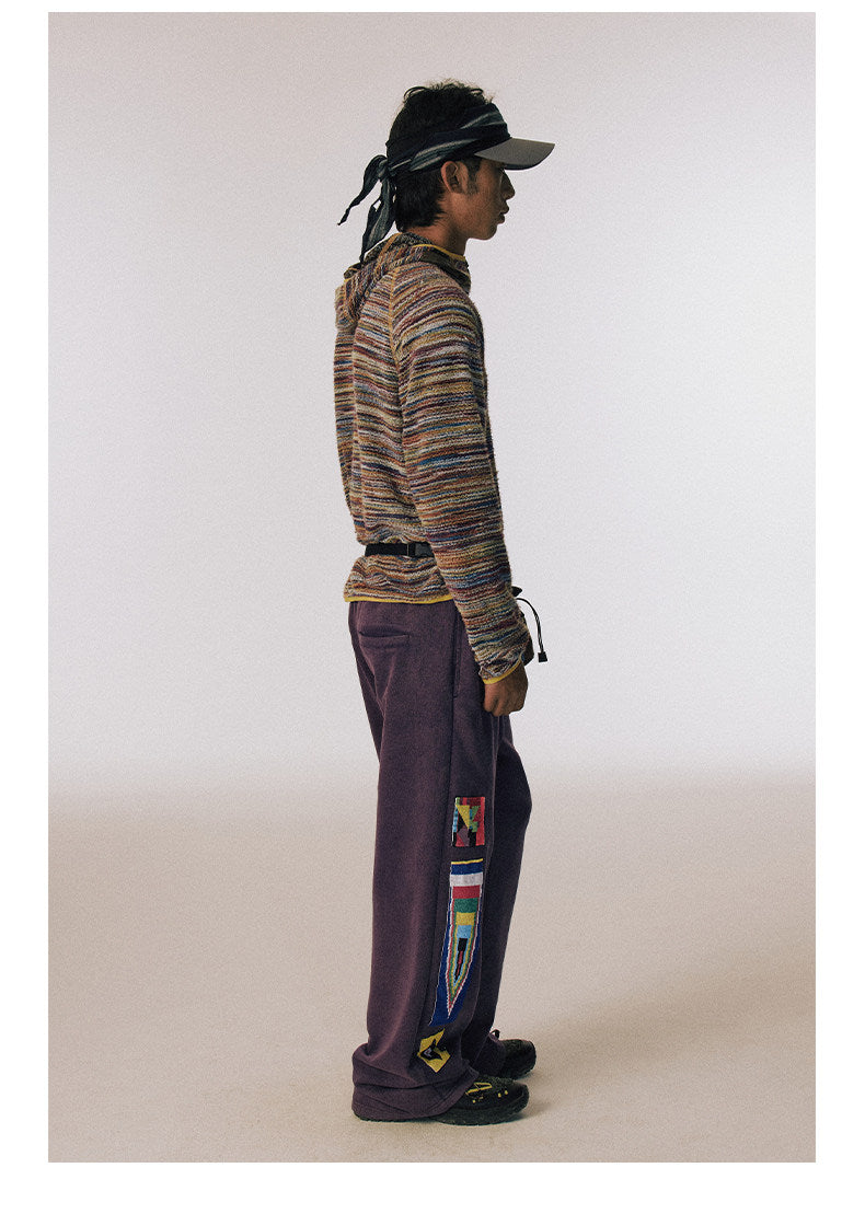 Beaded Flag Flare Sweatpants