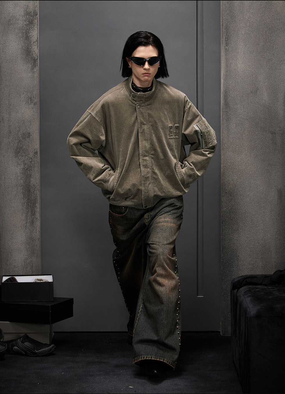 Retro Harrington Corduroy Flight Jacket