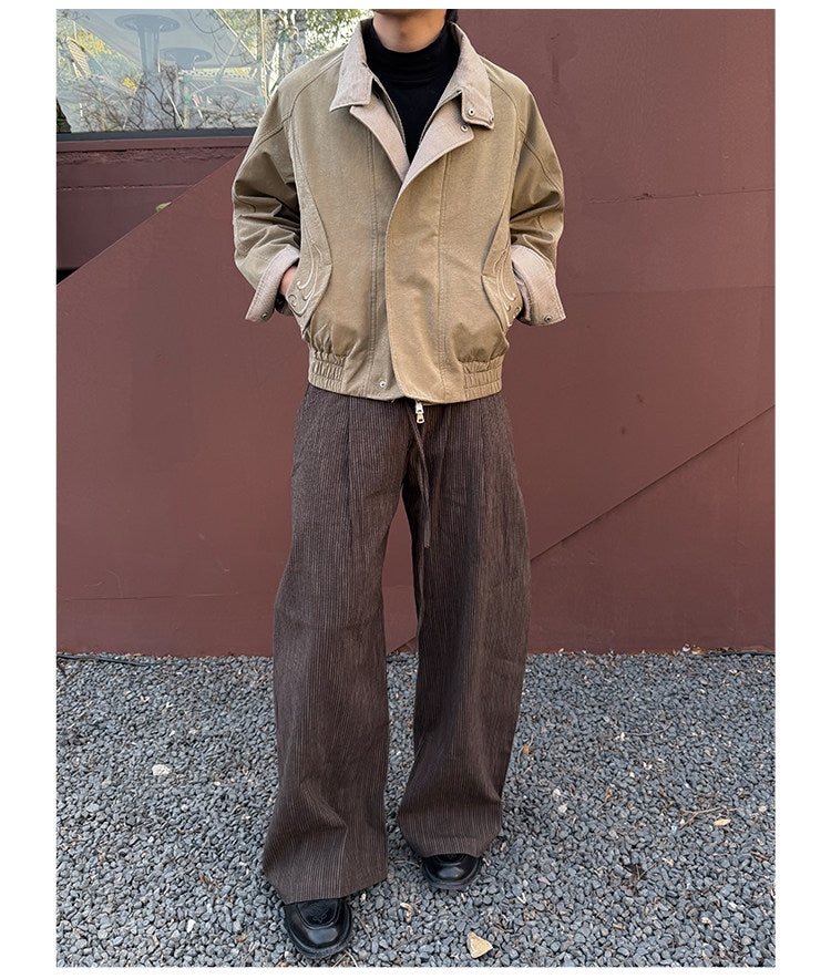 Striped Wide-Leg Pants