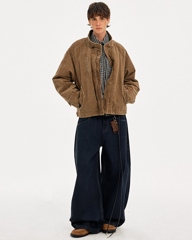 Stand Collar Corduroy Jacket