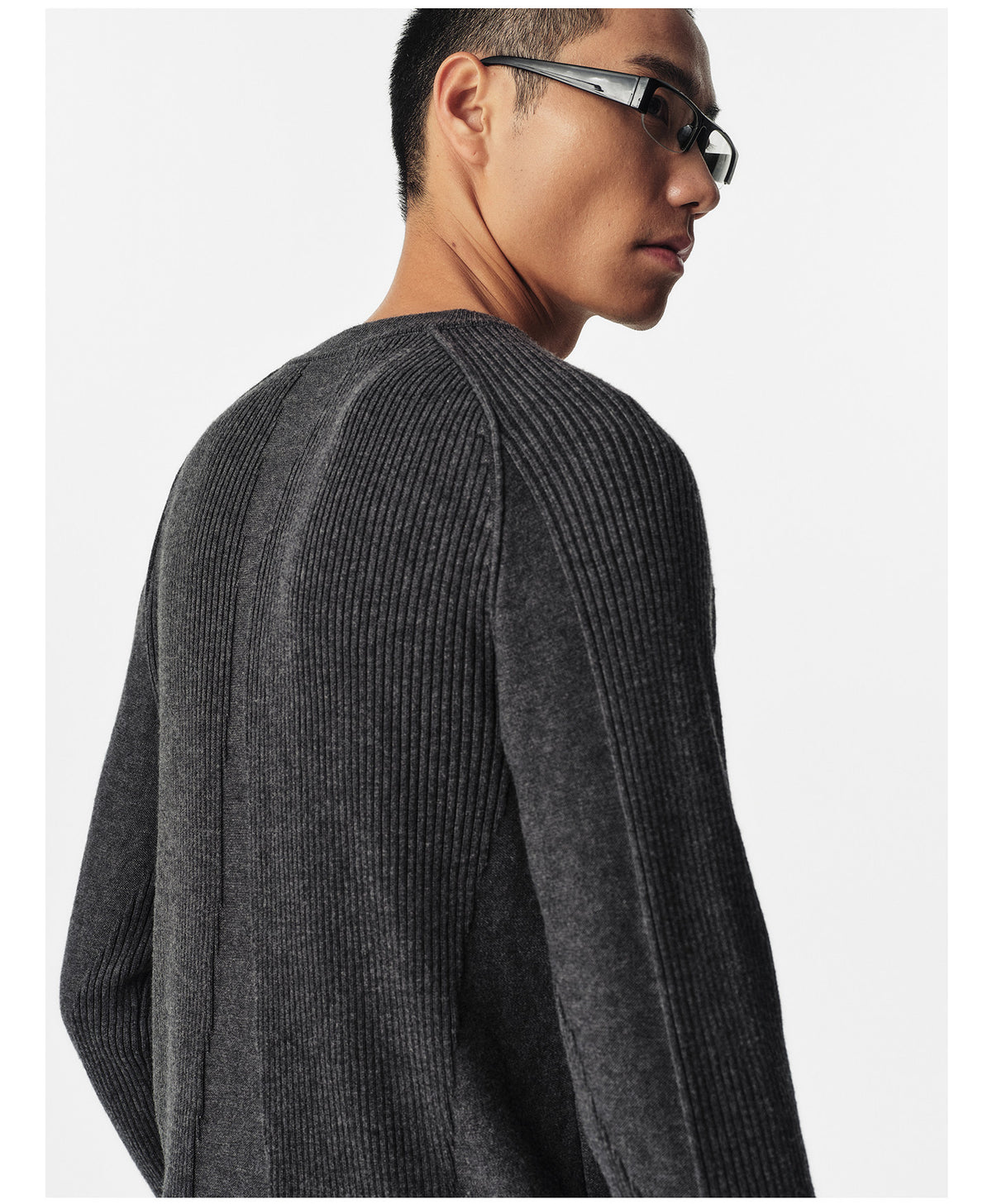 Round-Neck Silk-Wool Sweater