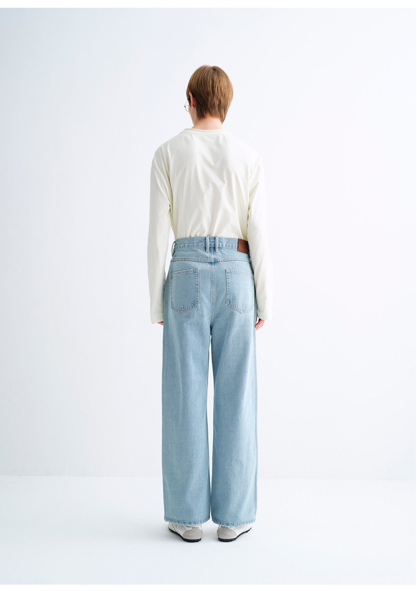 Straight-Leg Basic Casual Jeans