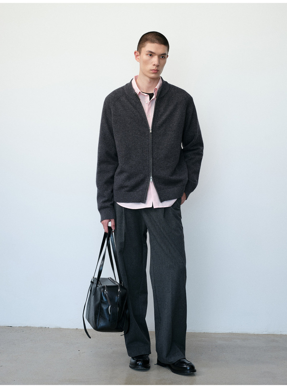 Wool-Blend Straight-Leg Pants