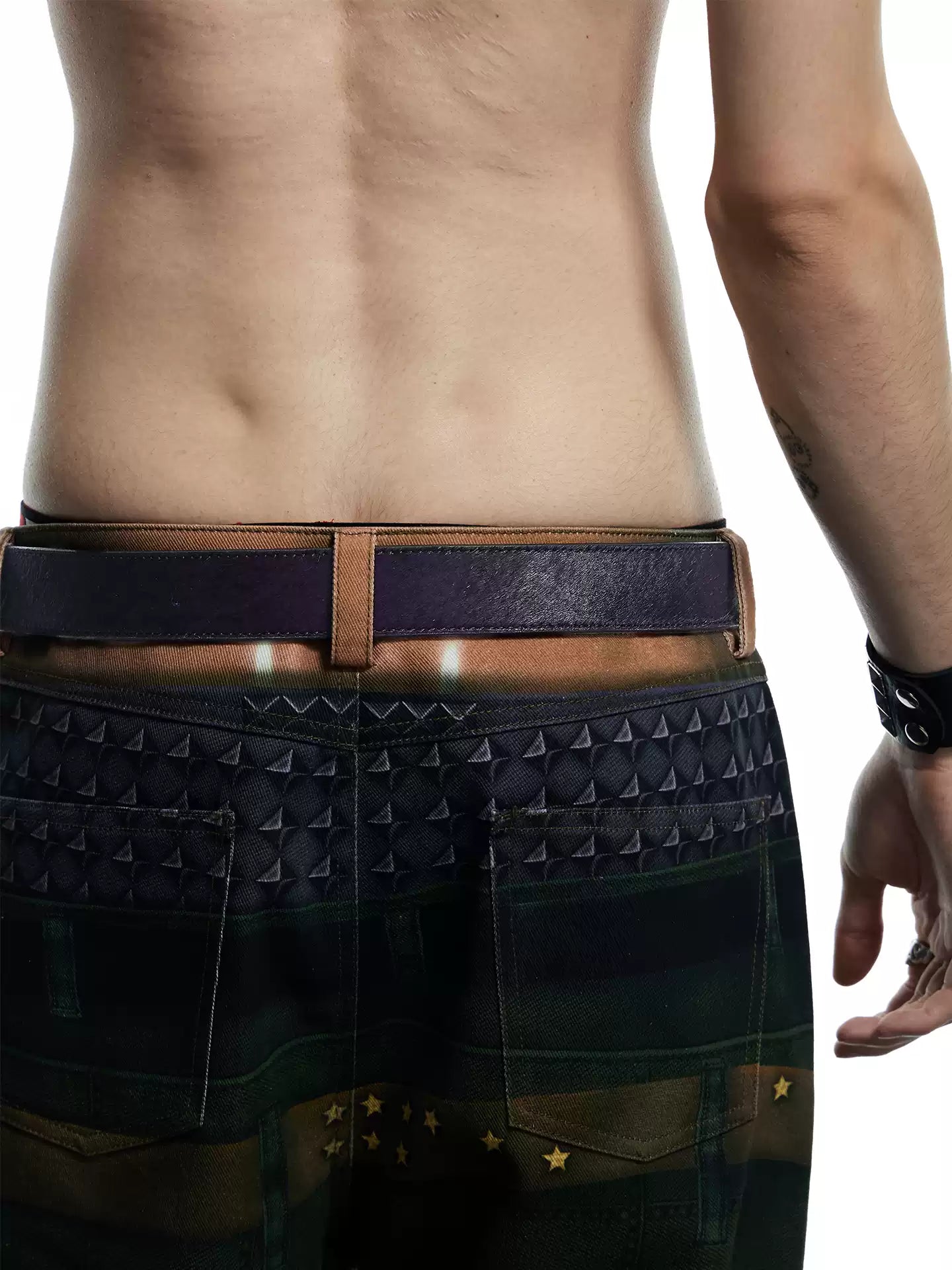 Honeysuckle Pattern Custom Buckle Belt