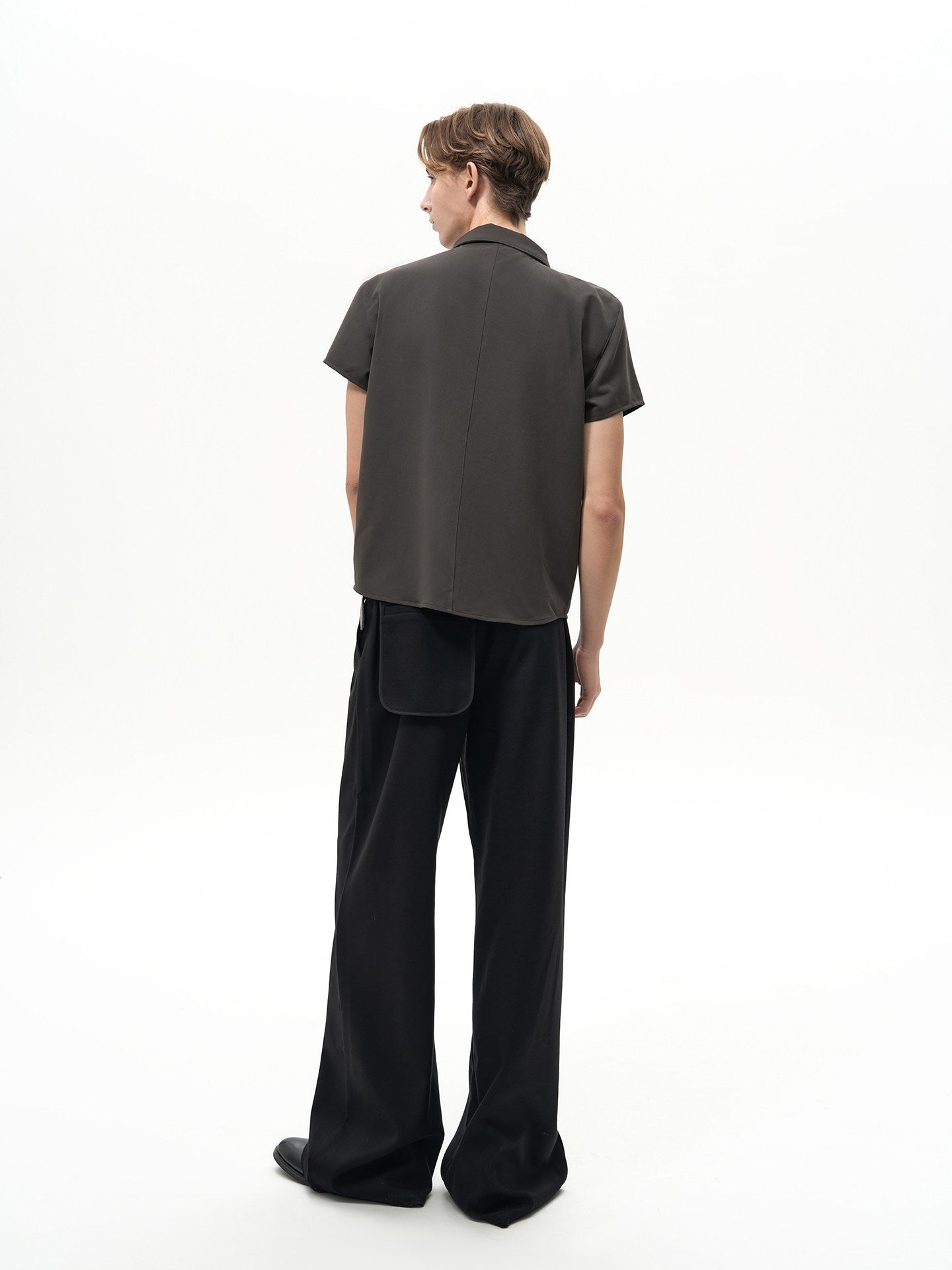 Pleated Flip Sleeve Shirt