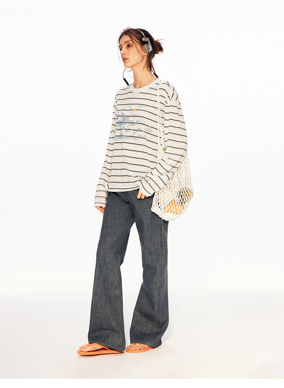 Unisex Retro Embroidered Jeans