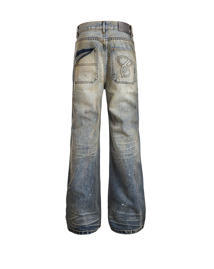 Gradient Ink Splash Jeans