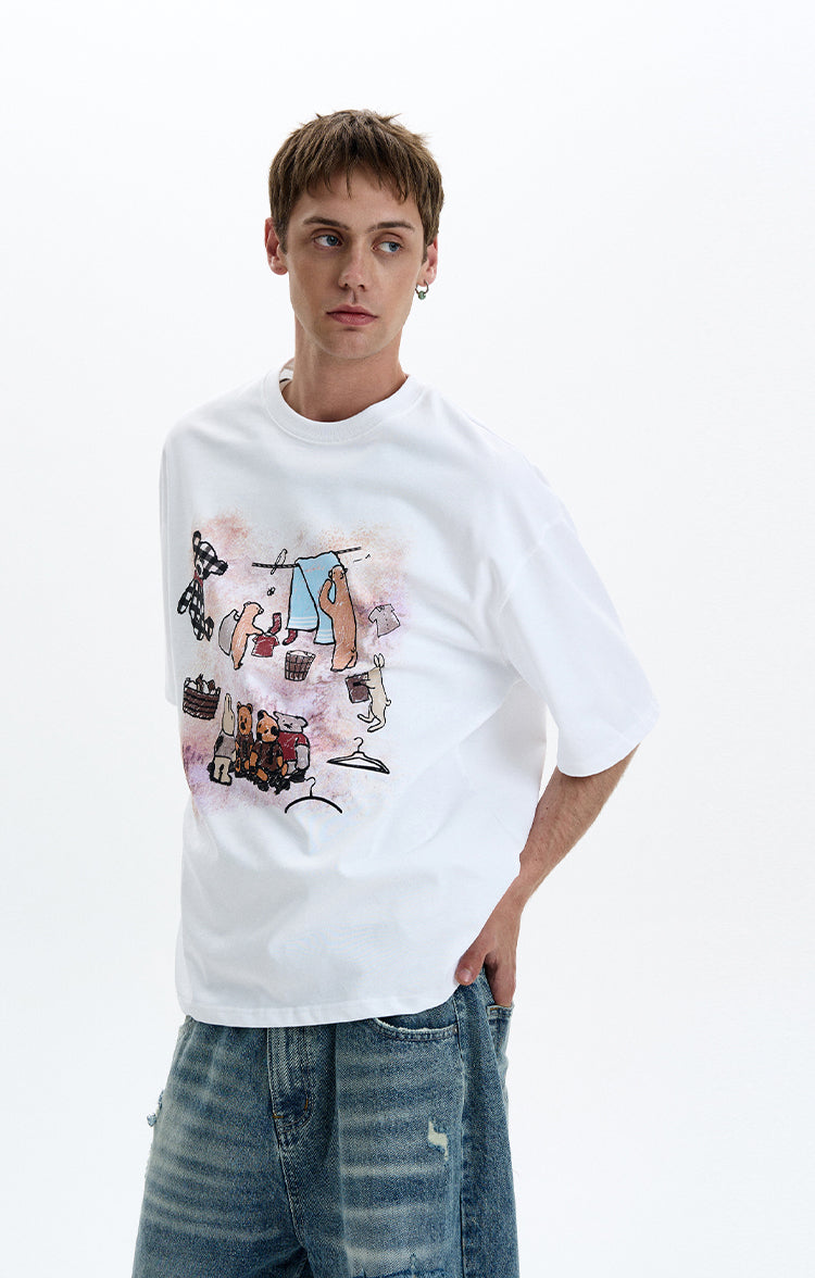 Old cartoon print T-shirt