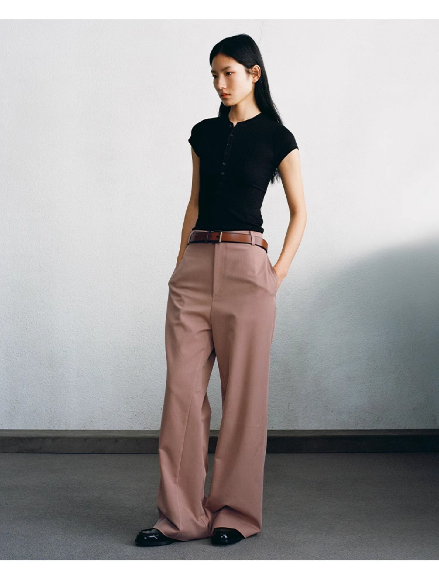 Wide leg casual pants