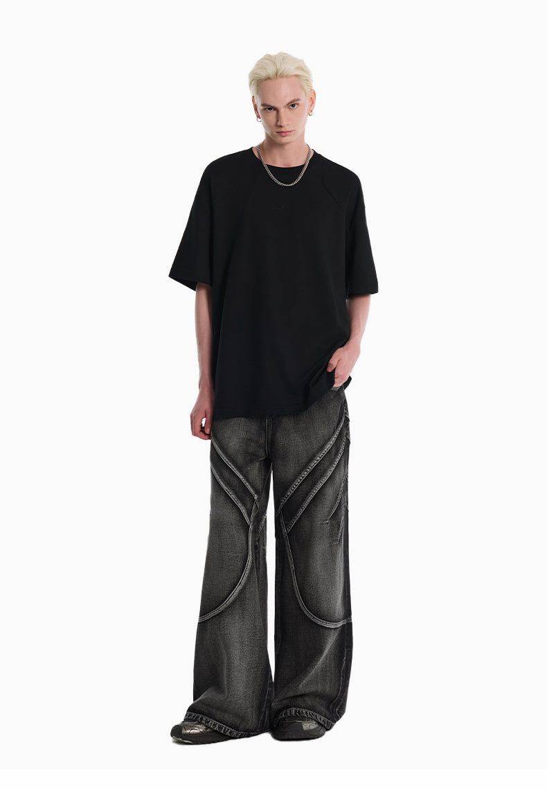 Retro distressed jeans